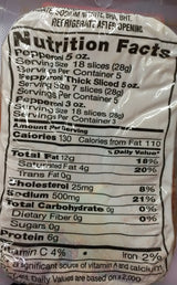 5oz Bridgford Pepperoni Deli Thin Sliced (One Bag per order)