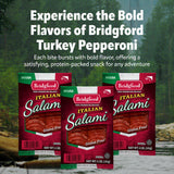 Bridgford Italian Salami 5 oz Pack of 4 - Zero Carb Healthy Salami Sliced Charcuterie Meat for Your Charcuterie Boards or Antipasto Platters