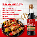 Pearl River Bridge Gluten Free Dark Soy Sauce - Made from Non-GMO Soybeans, Vegan, No MSG Added, Specially Brewed - Authentic Asian Flavor