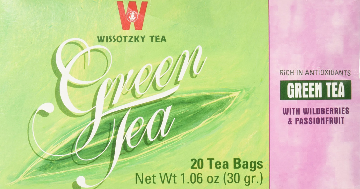 Wissotzky Tea Green Wldbry & Pssn Fruit, 20 bg