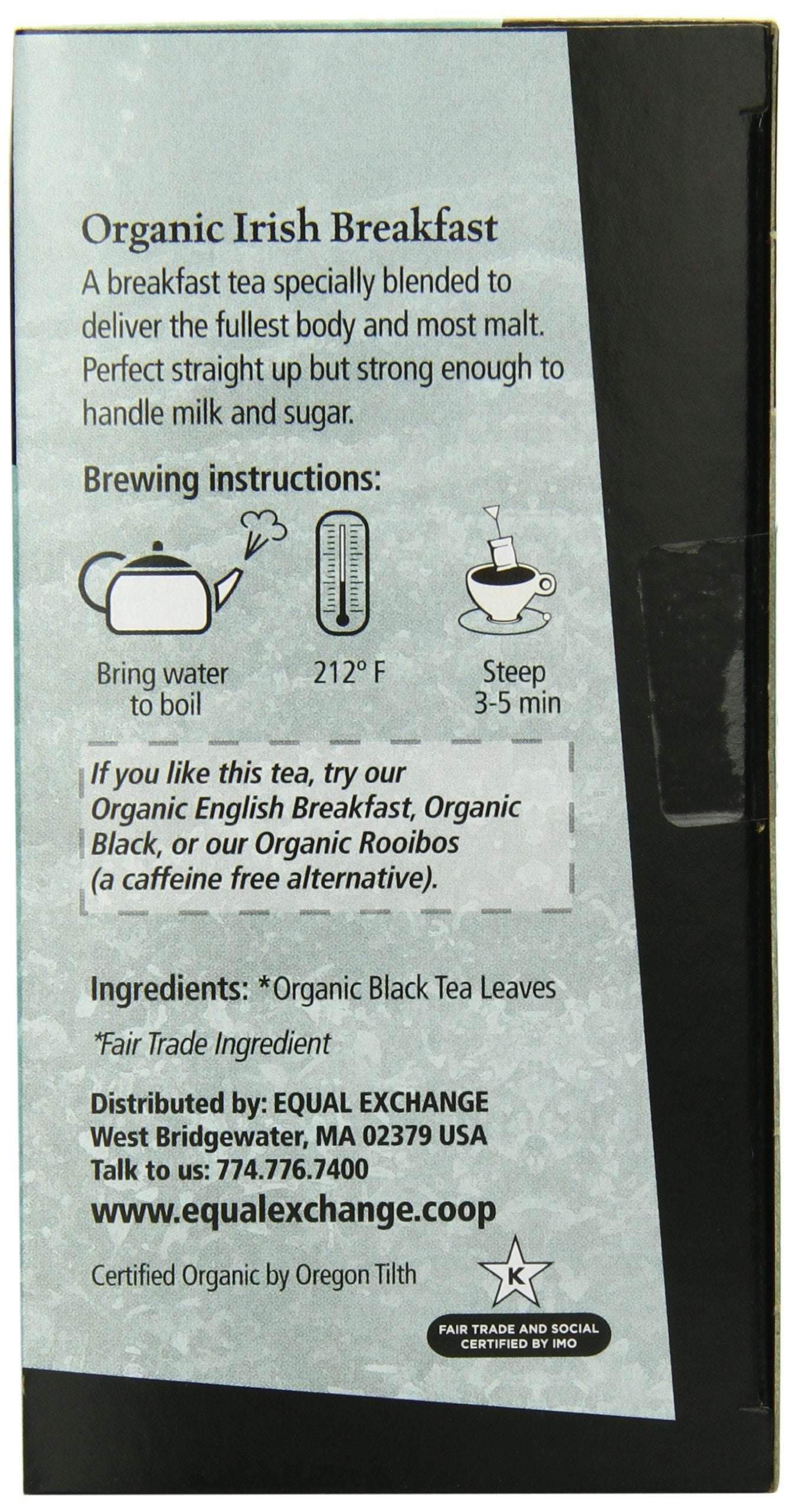 Equal Exchange Organic Irish Breakfast Tea, 20-Count (Pack of 6)