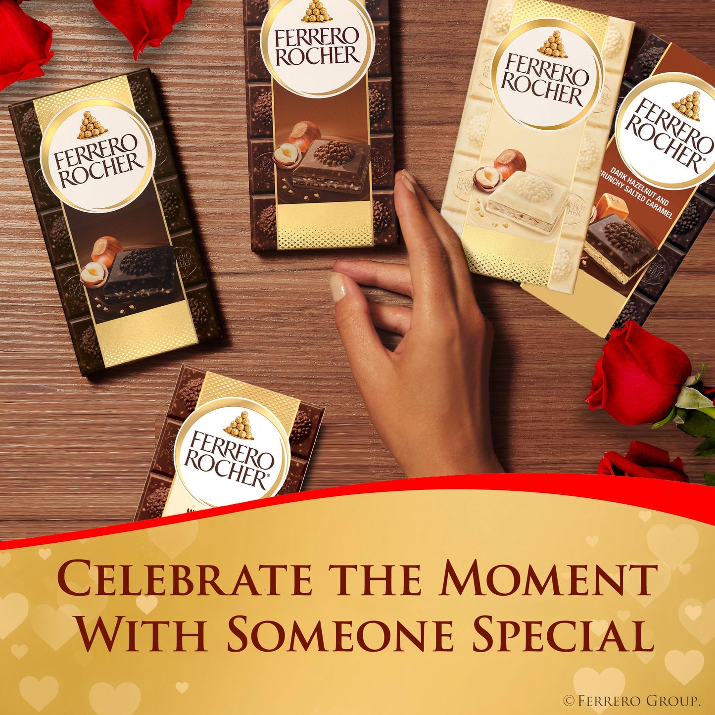 Ferrero Rocher Premium Chocolate Bars, 8 Pack, White Chocolate Hazelnut, 3.1 oz Each