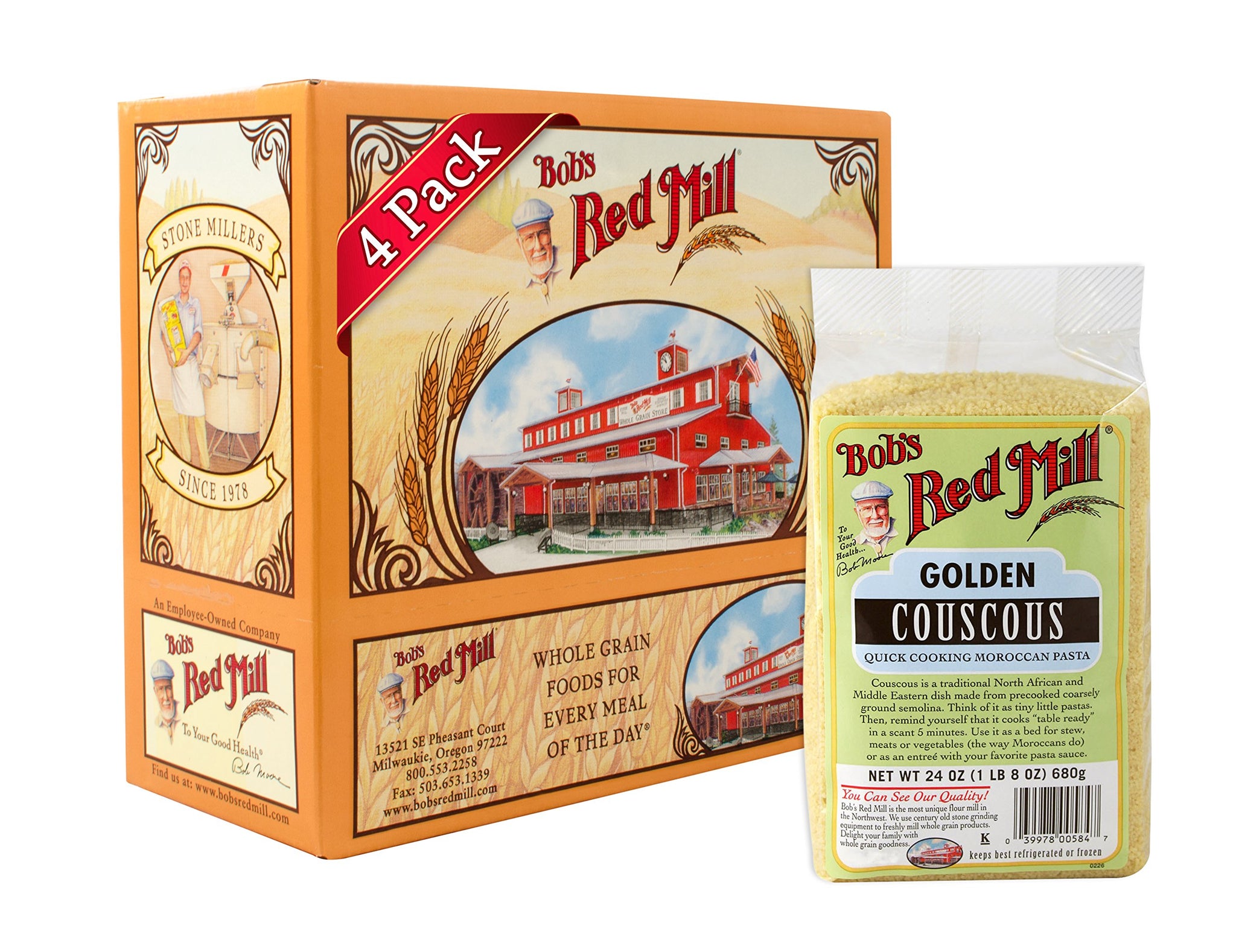 Bob's Red Mill Golden Couscous, 24 Oz (4 Pack)