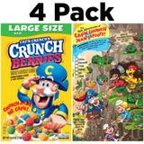 Cap'n Crunch Cereal, Crunch Berries, 16.8oz Boxes (4 Pack)