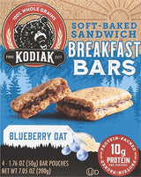 Kodiak Soft Baked Sandwich Breakfast Bar, Blueberry Oat, High Protein, 100% Whole Grains, 1 box with 4 bars each (4 bars total)