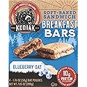 Kodiak Soft Baked Sandwich Breakfast Bar, Blueberry Oat, High Protein, 100% Whole Grains, 1 box with 4 bars each (4 bars total)