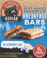 Kodiak Soft Baked Sandwich Breakfast Bar, Blueberry Oat, High Protein, 100% Whole Grains, 1 box with 4 bars each (4 bars total)