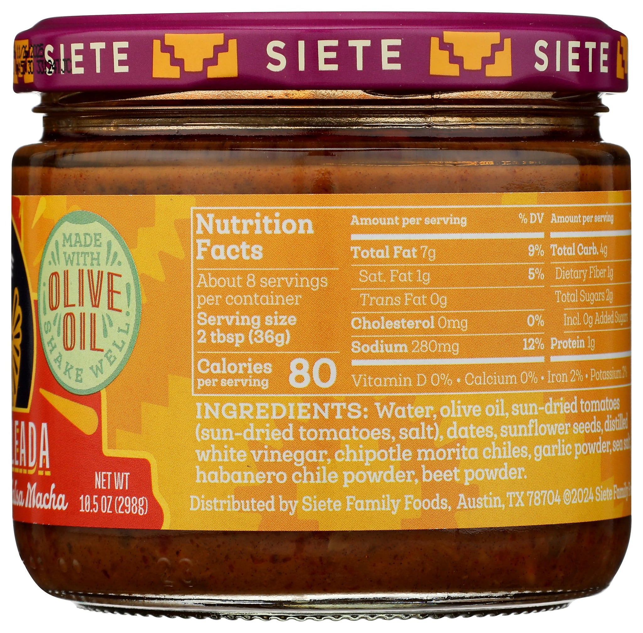 Siete Salsa Taqueria Soleada 10.5 OZ