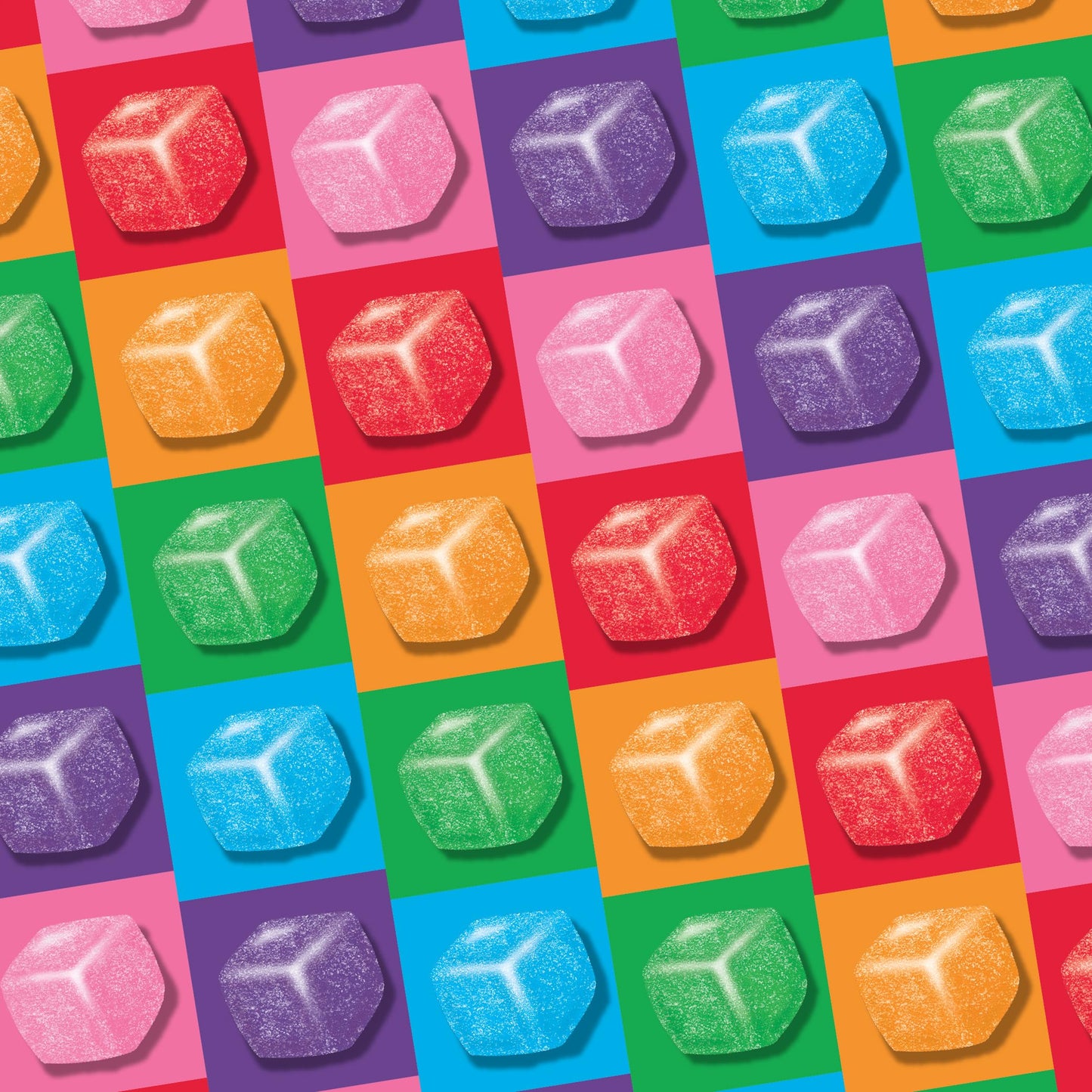 WARHEADS Cubes - Sour, Sweet & Fruity Chewy Candy with New Sour Fruity Flavors: Orange, Watermelon, Blue Raspberry, Black Cherry, Strawberry & Green