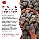 Spicy World Cubeb Pepper 3.5oz (100g) - Java Pepper - Premium Grade from Indonesia, Pure, Natural, Gluten free