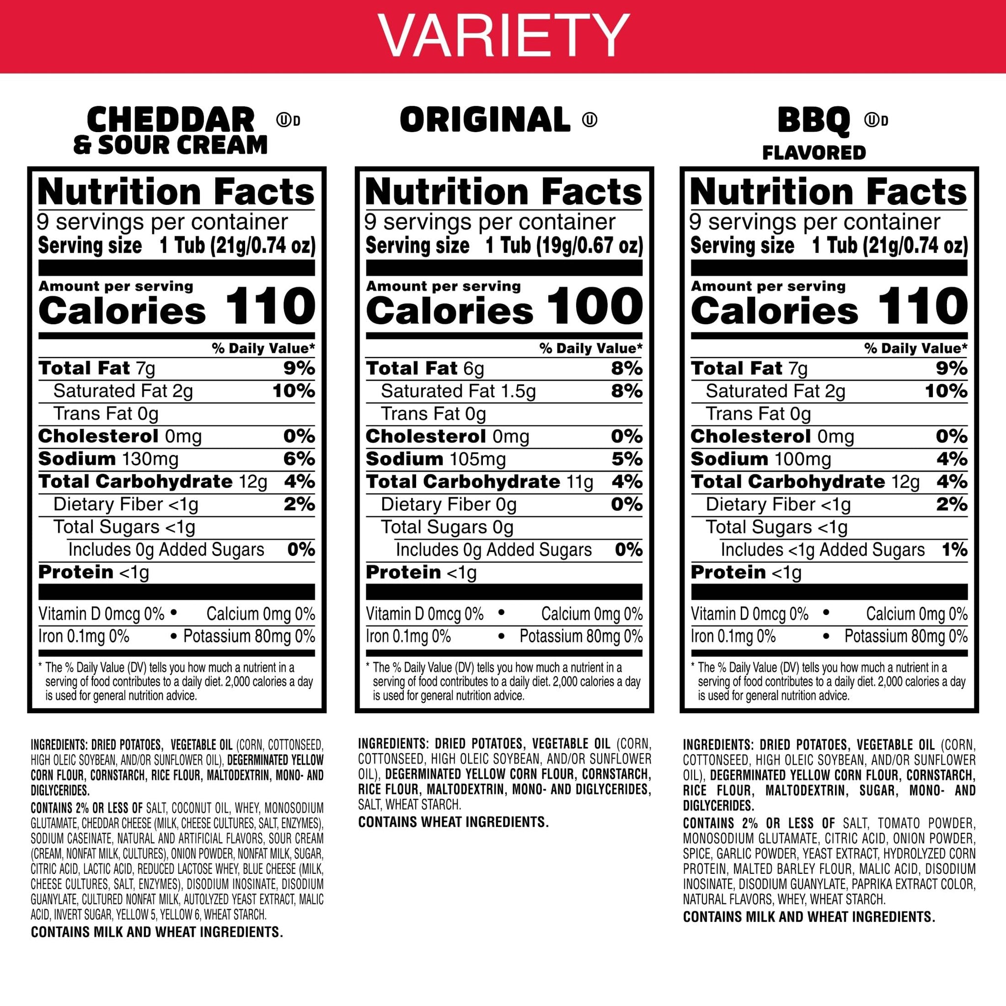 Pringles Potato Crisps Chips, Lunch Snacks, On-the-Go, Snack Stacks, Variety Pack, 19.36oz Box (27 Cups)
