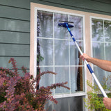 Bring It On Cleaner 20 Foot Reach Extension Pole Plus Squeegee & Window Washer Telescopic Pole for Window Cleaning Extension Pole for Cleaning Windows