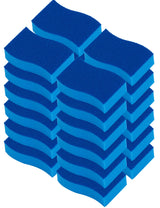 Elitra Home Heavy Duty Scrubber Sponge with Smell Resistant Hydrophilic Foam Technology, Odorless - Blue, Pack of 24