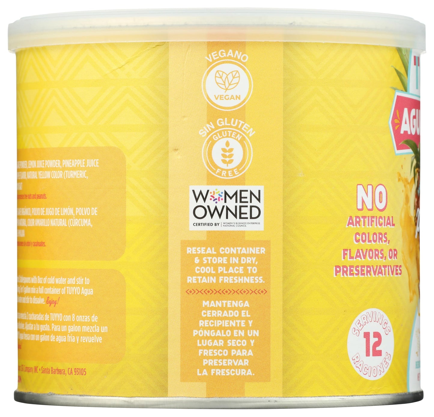 TUYYO Foods Pineapple Agua Fresca Drink Mix, 8.5 OZ
