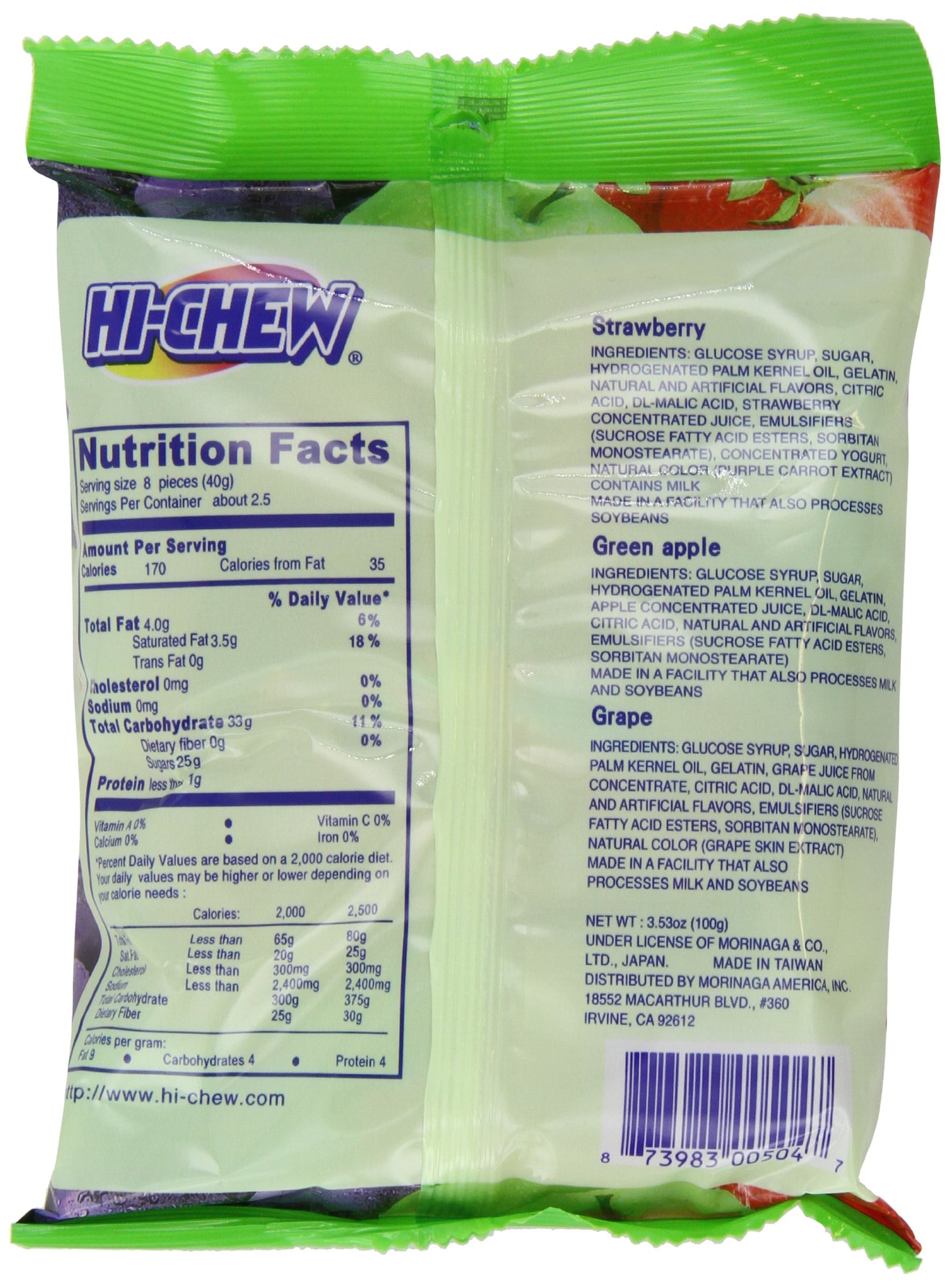 Morinaga Hi Chew Candy, Regular Mix, 3.53 Ounce (Pack of 6)