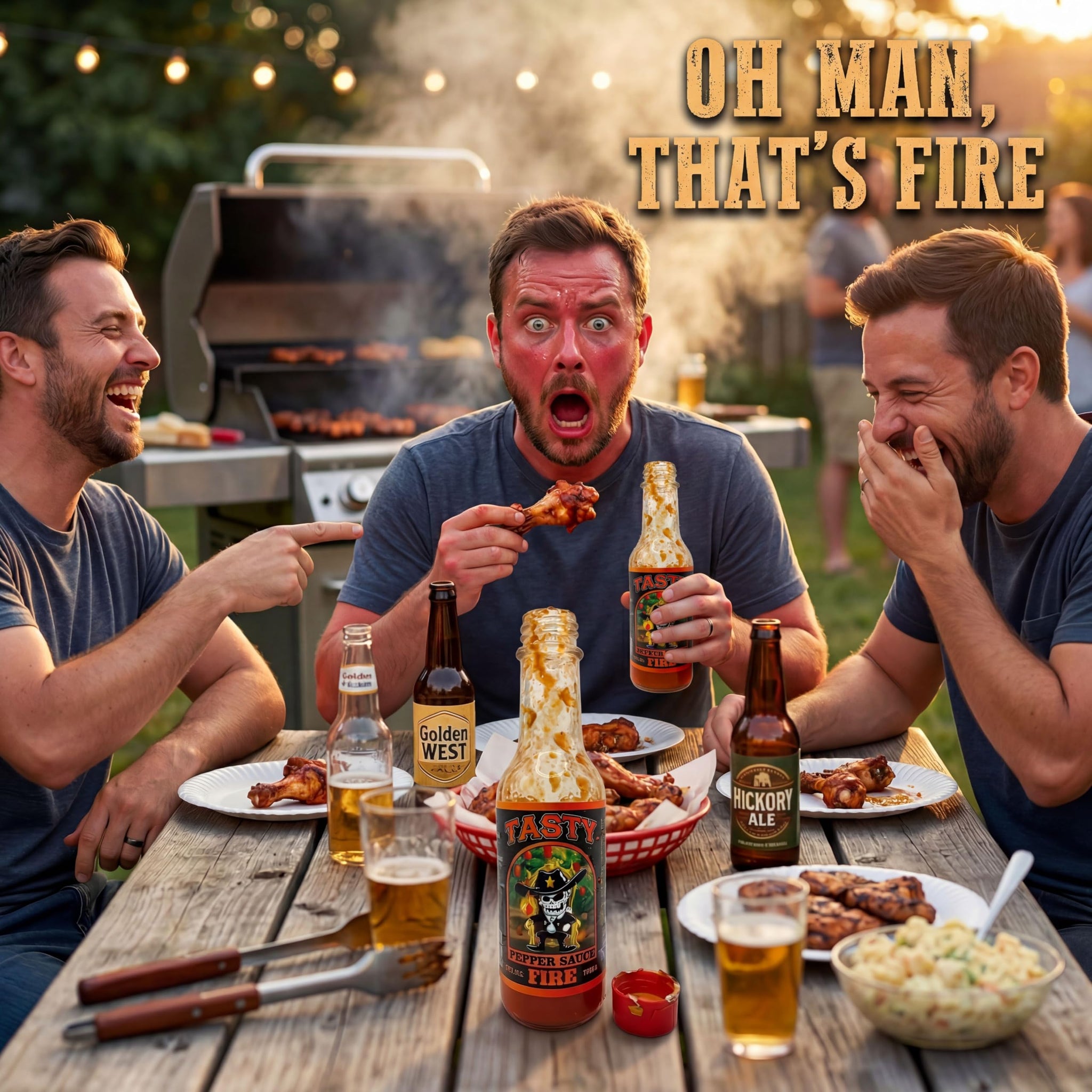 TASTY Pepper Sauce FIRE - Authentic Caribbean Pepper Sauce, Trinidad Scorpion Pepper Blend, Extreme Heat, Super Hot Gourmet Chili Sauce for Wings