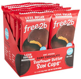 Free2b Foods Dark Chocolate Sun Cups Gluten-Free, Dairy-Free, Nut-Free and Soy-Free - 2-Cups (Pack of 12)