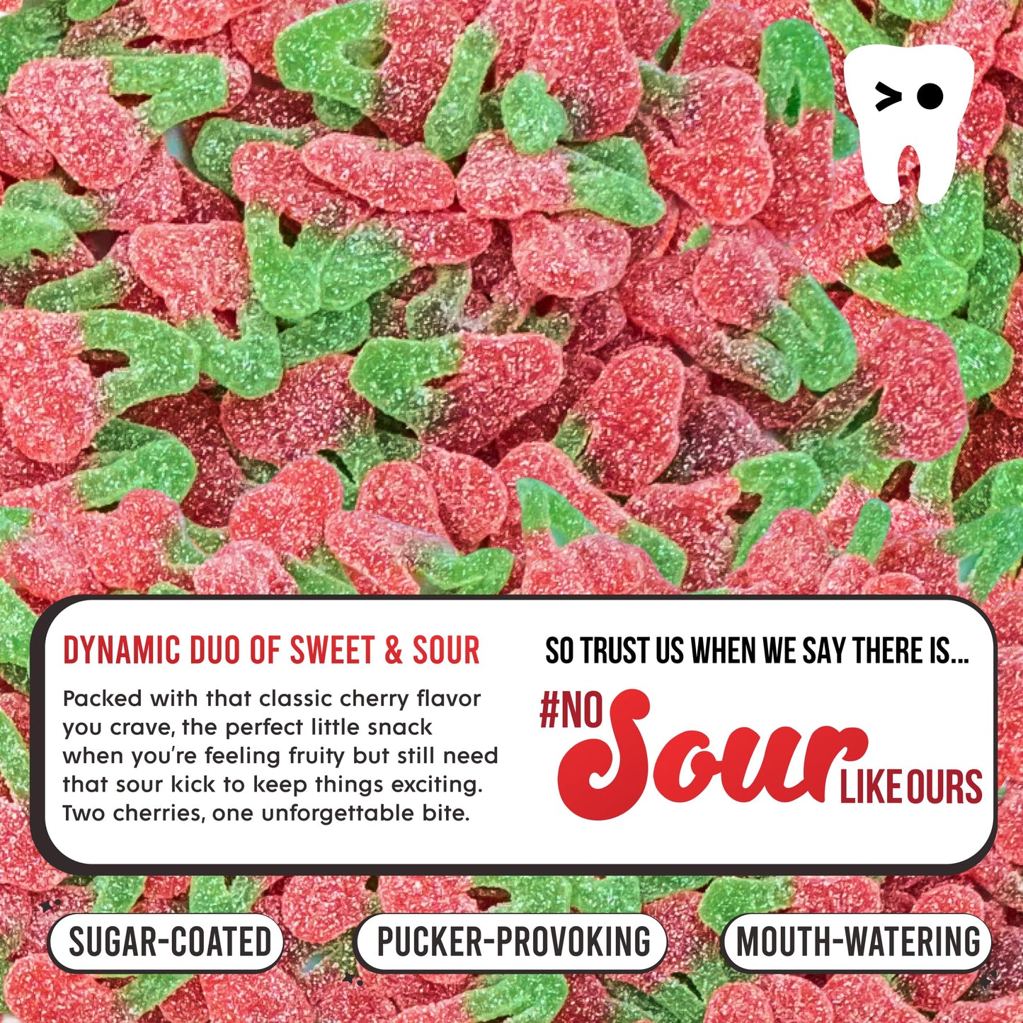 Sour Twin Cherries, Sour Gummy Candy, Cherry Candy Bulk, Gummy Cherries, Great as Gift Snacks and Parties, Fresh, Soft and Chewy, 19 in Each Bag, 3
