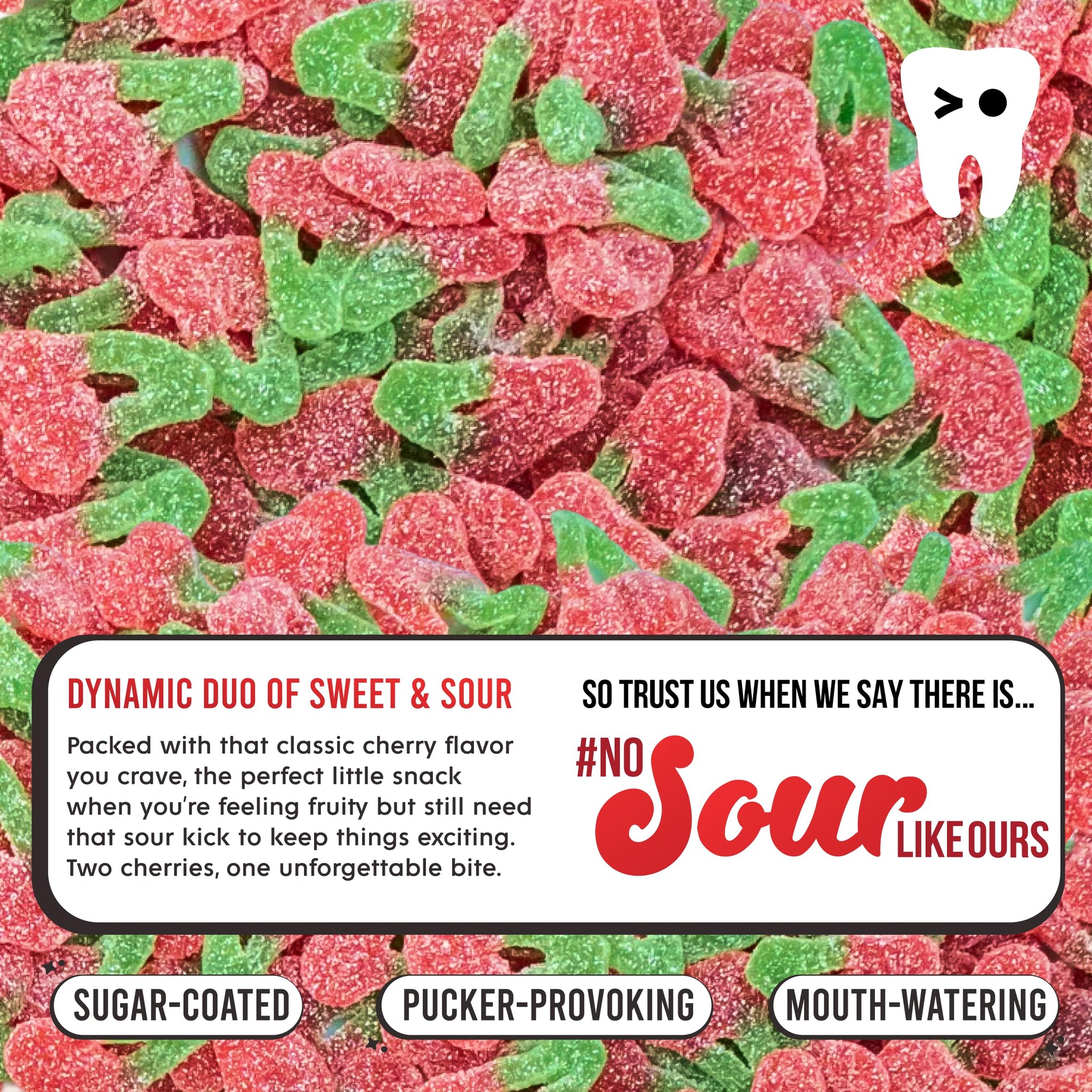 Sour Twin Cherries, Sour Gummy Candy, Cherry Candy Bulk, Gummy Cherries, Great as Gift Snacks and Parties, Fresh, Soft and Chewy, 19 in Each Bag, 3