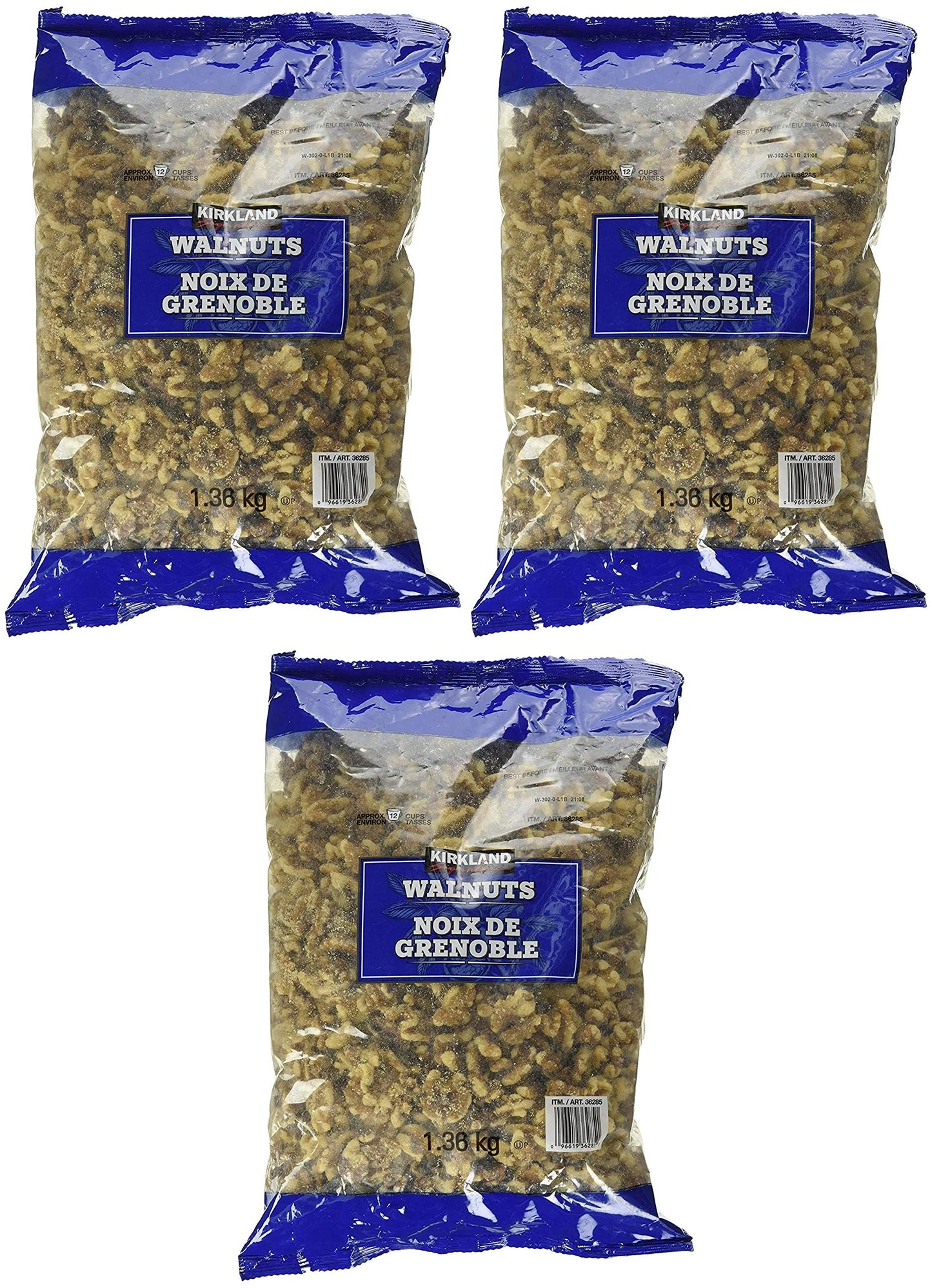 Kirkland Signature Walnuts, 3 Pounds Pack of 3