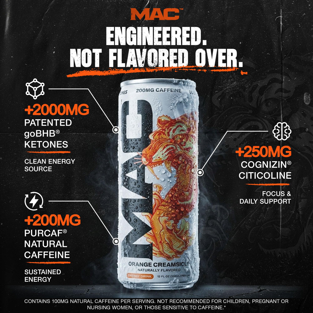 MAC Energy by Conor McGregor Orange Creamsicle Sugar Free Energy Drink