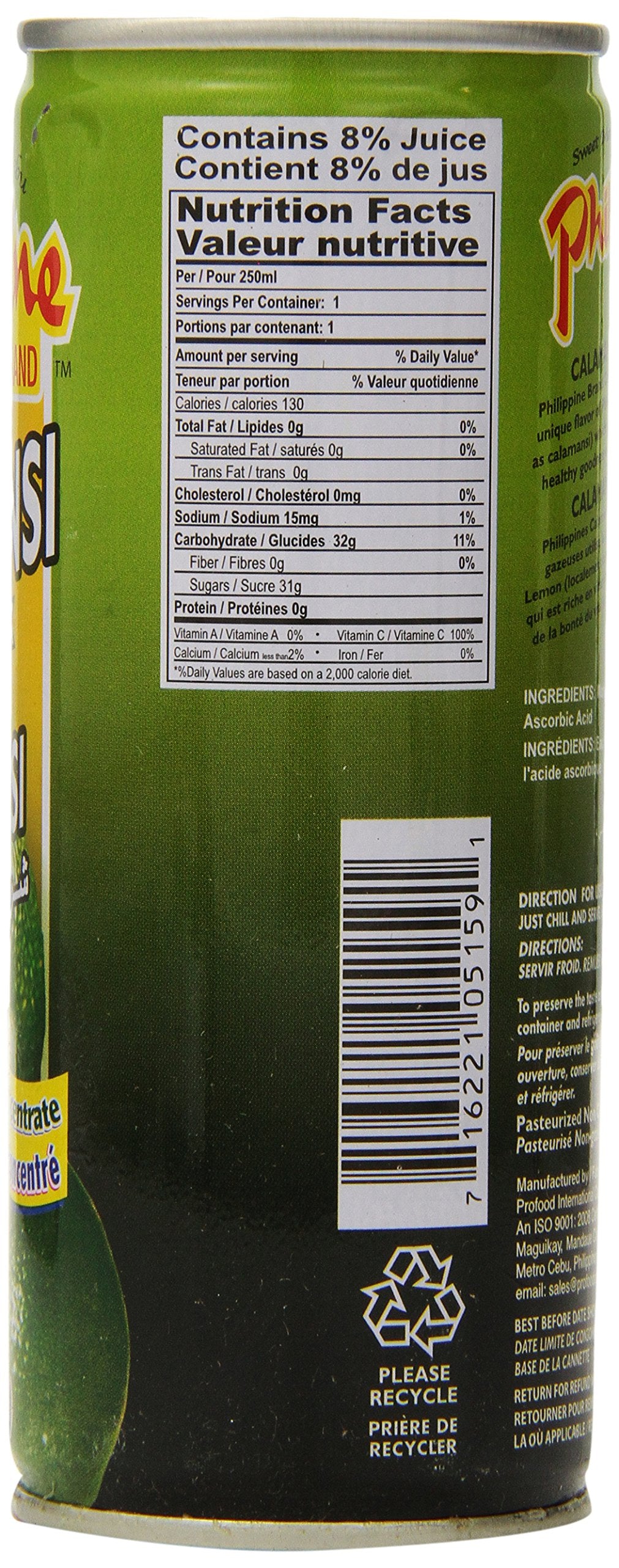 Philippine Brand - Calamansi Juice Drink 8.4 oz ?24 Cans?