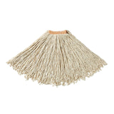 Rubbermaid Commercial Products Dura Pro Large 24 OZ Cotton Wet Mop, 1" Headband, White, for Industrial/Professional General Purpose Floor Cleaning or