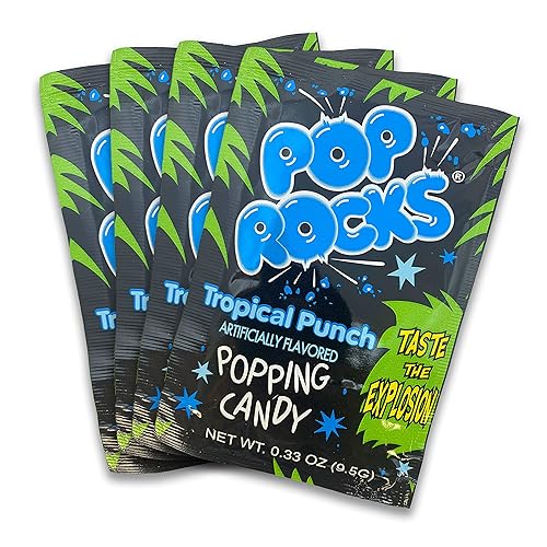 UpTop Treats Tropical Punch POP ROCKS Candy | Includes 4 Individual Packs of Tropical Punch Flavored Mini Rock Popping Candies 4.0 Count