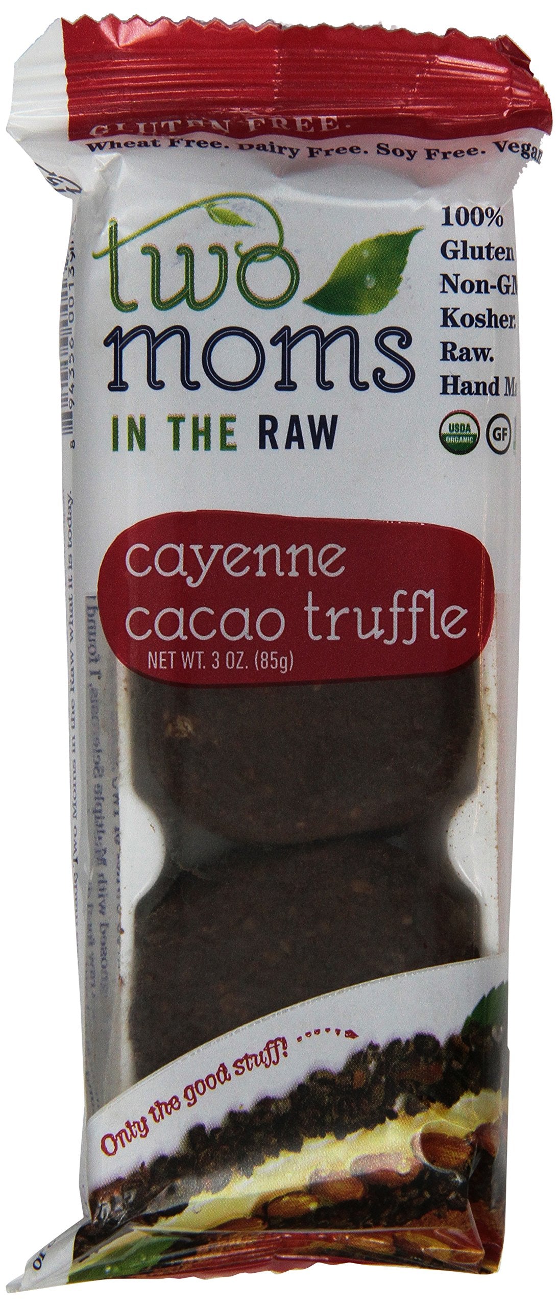 Two Moms in the Raw Organic Gluten-Free Raw Truffle, Cayenne Cacao, 3 Ounce