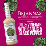 BRIANNAS - Home Style Real French Vinaigrette Dressing - Fine Salad Dressing made with Premium Ingredients - Sugar Free Dressing - 32 oz. Bottle