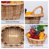 Rurality Small Empty Gift Basket to Fill Chocolate,Nuts,Coffee,Cookies for Women,Holiday,Easter,Mother's Day,Birthday,Present Hamper with Handle,Small