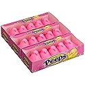 Marshmallow Peeps Pink Chicks, 4.5-Ounce, 15-Count Boxes (Pack of 6)
