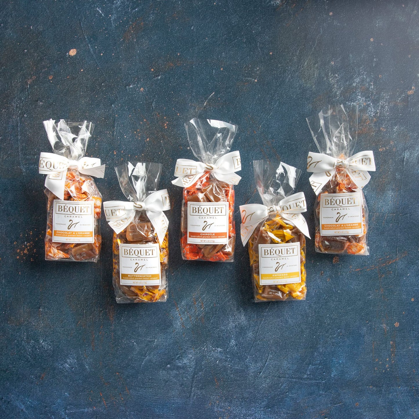 Béquet Caramel - Chocolat A L'Orange - Caramel Candy Individually Wrapped - Made in Montana - Kosher (Star D) and Gluten Free - 16oz Gift Bag
