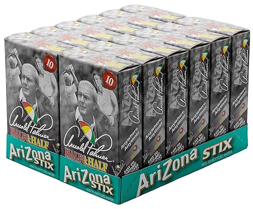 Arizona tea, Arnold Palmer Mix Stix, Half Iced Tea & Half Lemonade, 10 stix, 1.2 Oz (Pack of 12)