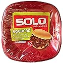 Solo Cup Solo Squared Plastic Plates 9" Red
