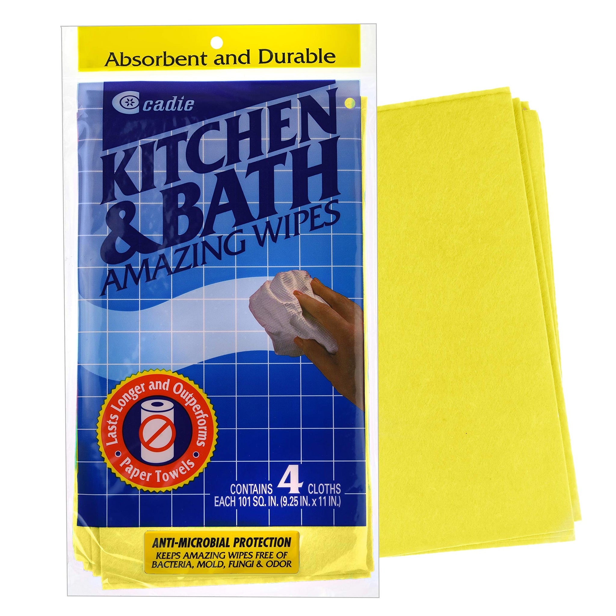 Cadie Kitchen and Bath Amazing Wipes - Absorbent and Reusable Cloth for Washing, Drying, Wiping in The Bathroom or Cuisine Surfaces | Cleaning Sink