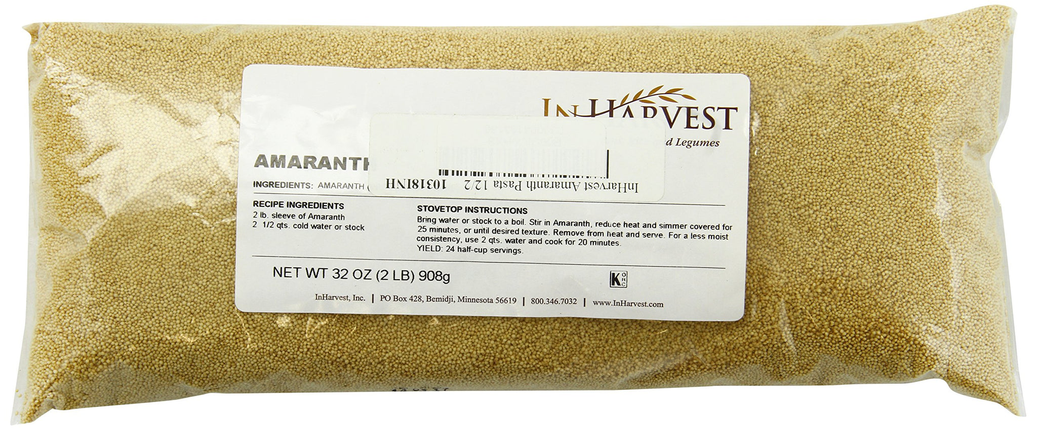 InHarvest Amaranth Pasta, 2 Pound