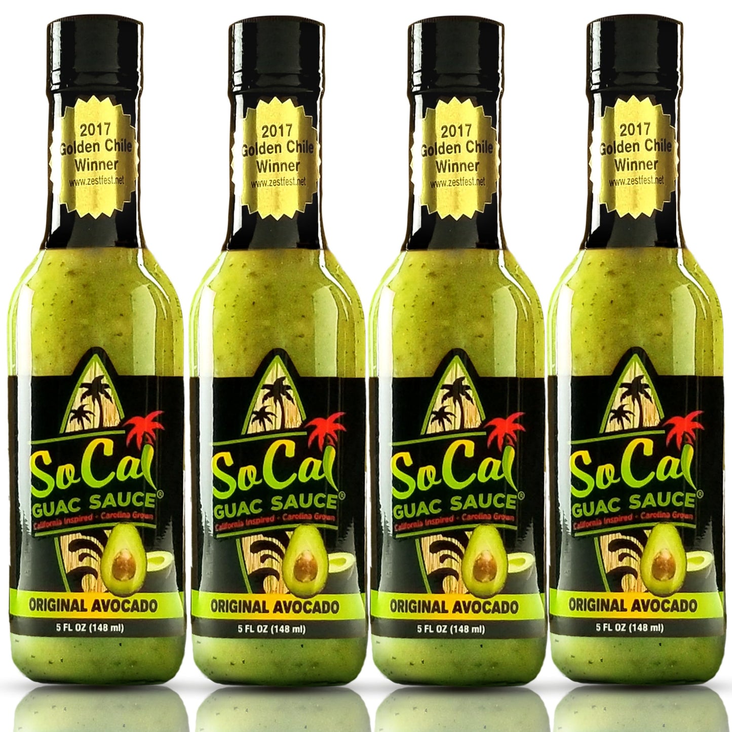 SoCal Hot Sauce® - Original Avocado Guac Sauce - 4 Pack