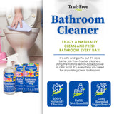 Truly Free All Natural Non-Toxic Bathroom Cleaner Spray Kit, Organic Bath & Tile Cleaning Solution for Toilet, Sink, Tub & Shower, 16 oz Reusable