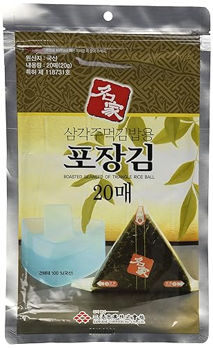 Kaneyama Seaweed Wrappers for Triangular "Onigiri" Rice Ball (20 Sheets Refill)