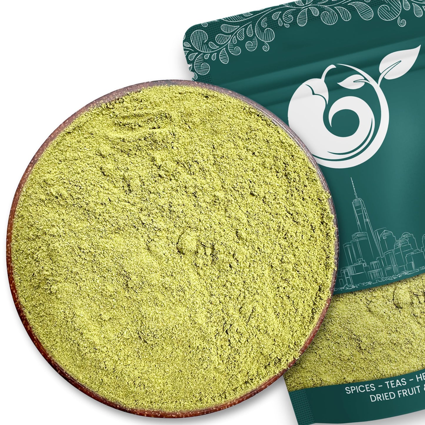 NY Spice Shop Ground Makrut Lime Leaves - 1 Pound Finely Kaffir Leaves Powder - Kaffir Leaf Fresh - Makrut Pepper Seasoning