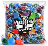 Sugar Free Assorted Fruit Hard Candy, 1 lb. Bag - Individually Wrapped Sugarless Fruit Flavored Candy Mix, Assorted Hard Candy for Candy Bowls, Office