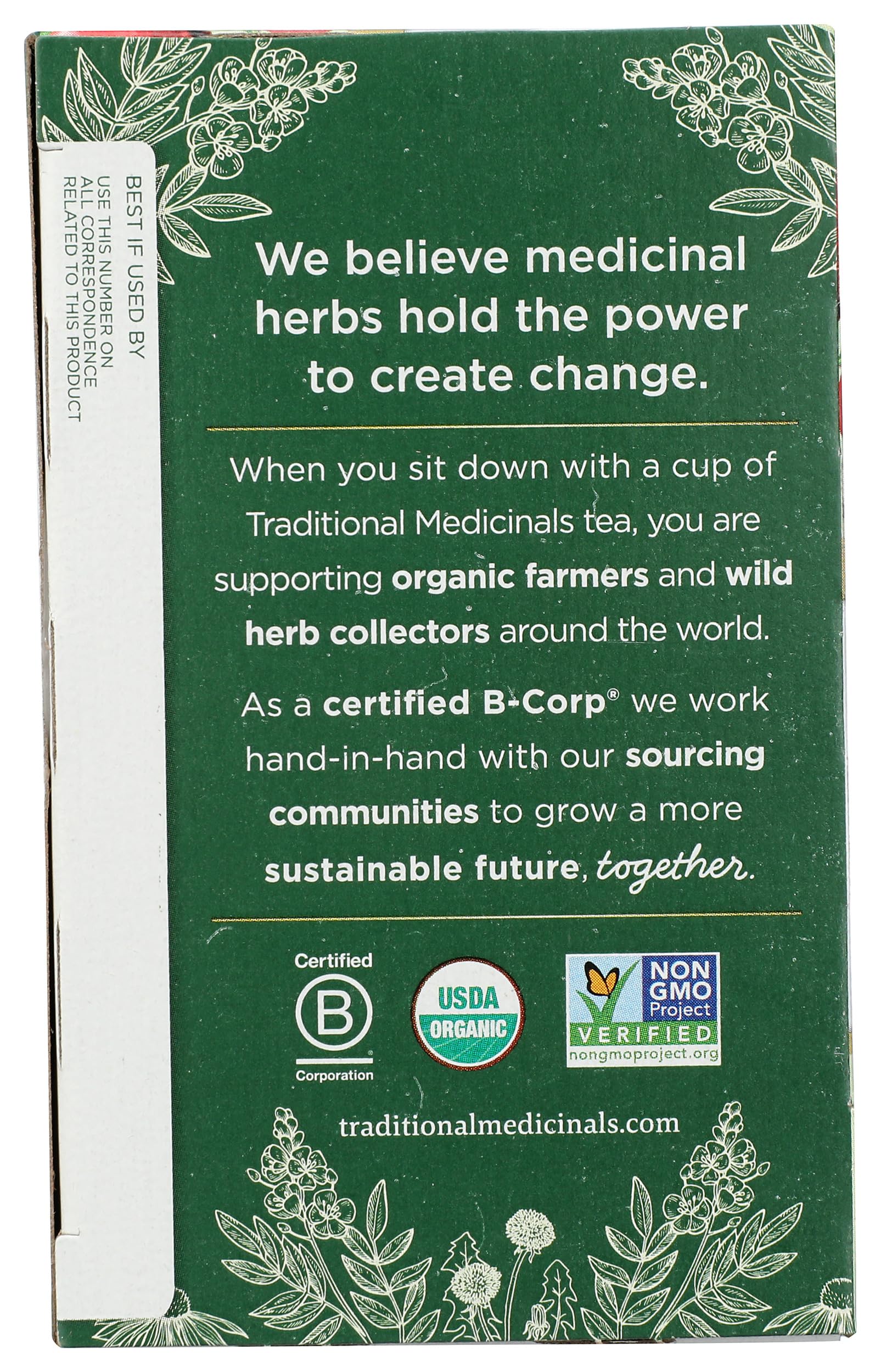 Traditional Medicinals Organic Hawthorn & Hibiscus Herbal Tea, Promotes Heart Health, (Pack of 1) - 16 Tea Bags