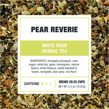 Tiesta Tea - Pear Reverie Tea, Loose Leaf, White Pear Herbal Tea, Premium Low Caffeine Tea Blend, Make Hot or Iced & Up to 25 Cups, 2.5 oz Resealable
