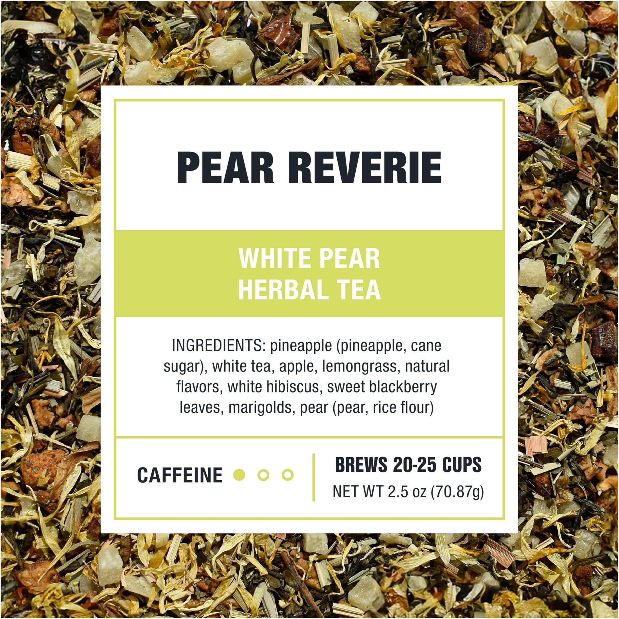 Tiesta Tea - Pear Reverie Tea, Loose Leaf, White Pear Herbal Tea, Premium Low Caffeine Tea Blend, Make Hot or Iced & Up to 25 Cups, 2.5 oz Resealable
