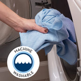 S&T INC. Microfiber Cleaning Cloth, Bulk Microfiber Towel for Home, Reusable and Lint Free Cloth Towels for Car, Light Blue, 11.5 Inch x 11.5 Inch, 25