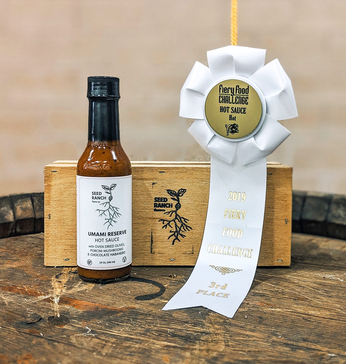 Seed Ranch Umami Reserve Hot Sauce, 5 Fl. oz. - Spicy Heat Flavor - Oven Dried Olives, Porcini Mushrooms & Chocolate Habanero - Vegan, Non-GMO