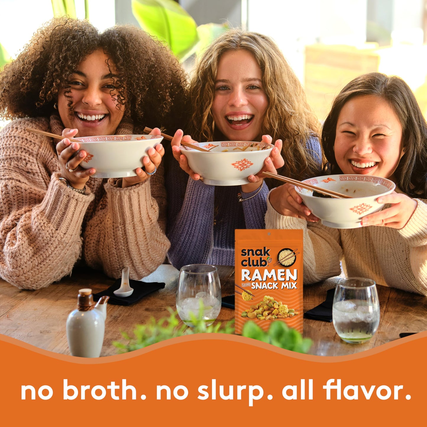 Snak Club Ramen Flavored Snack Mix with Sesame Sticks & Cashews, 8 oz