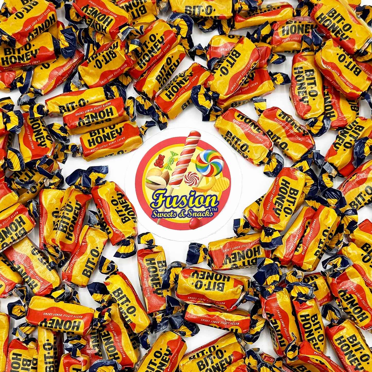 Honey Candy - 3 LB Bulk Bag - Individually Wrapped Retro Candy - Real Honey And Almond Taffy (About 200 Pieces)