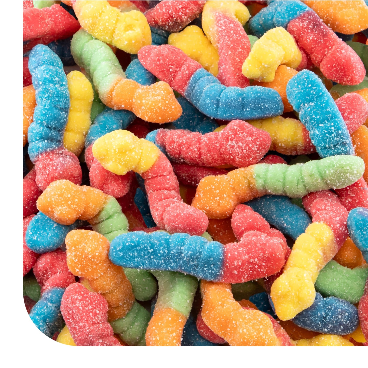 Sour Gummy Worms - 1 Pound Pack - Gummy Candy - Assorted Fruit Flavors - Neon Chewy Candy for Parties, Creative Desserts, and Goodie Bags - Sour